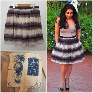 EDME & ESYLLTE 12 Inkwell Ombre Tie-Dye Skirt Size 12 ANTHROPOLOGIE